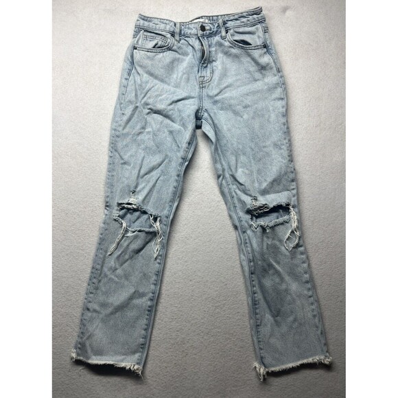 Altar'd State Jeans Womens Size 26 Destroyed Cut Off Ankle Premium Blue Denim - Picture 1 of 4